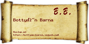 Bottyán Barna névjegykártya
