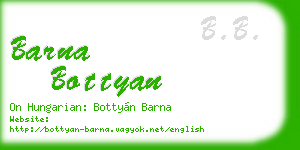 barna bottyan business card